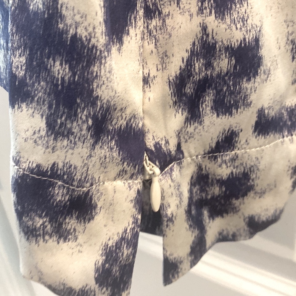 Halogen Silk White & Purple Silk Tanktop Blouse - Picture 10 of 11